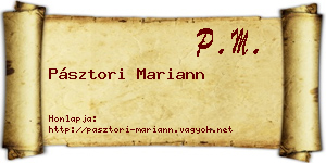Pásztori Mariann névjegykártya